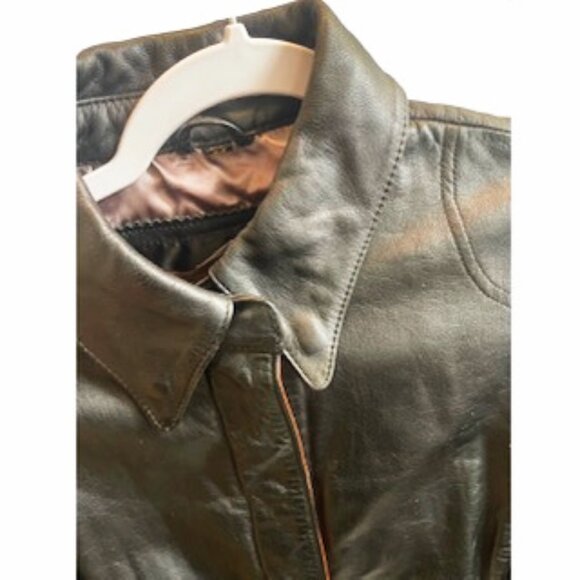 HARLEY DAVIDSON Med weight Black Leather Jacket M - Picture 4 of 9